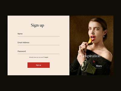 Daily UI 001 Sign up page concept creative design dailyui digital dribbble inspiration minimal typography user interface