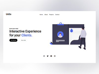 UnDo design html css minimal ui ux web webdesign webdeveloper webdevelopment website websitedesign websitedesigner