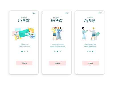 Onboarding app branding design flat illustration ui