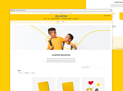 Cilantro | Education Merchandise back to school branding cilantro design e commerce egypt shop ui ux