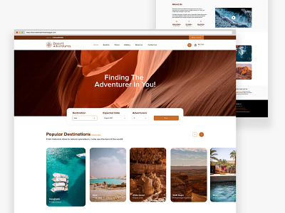 Desert Adventures | Tourism desert design destinations egypt sea tourism travel trips ui ux website