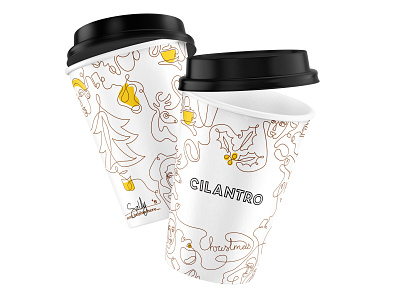 Cilantro | Christmas Cups 20' Branding branding christmas cilantro coffee cup design egypt