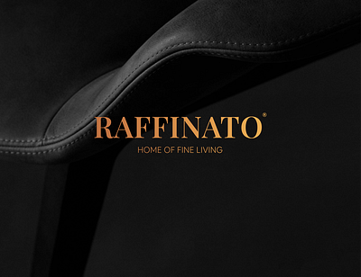 Raffinato | Logo black branding design egypt elegant furniture gold logo