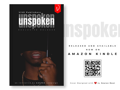 Unspoken - Book Cover Design brand cover design typogaphy