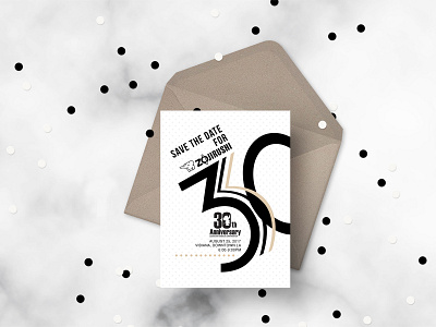 Zojirushi 30th Anniversary Invitation advertising branding design event branding logo print typography