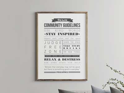 Community Guide at The Zone branding design print typography