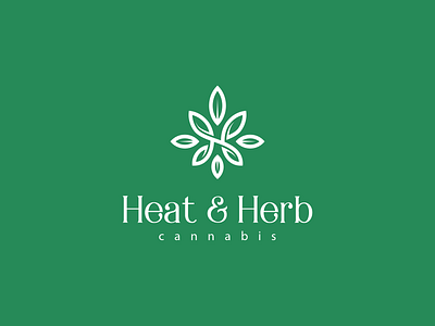 Heat Herb beauty logo brand identity cannabis branding cannabis logo creative elegant feminine logo heat herb illustration imogiri initials logo lettering logo logodesign logotype modern logo shininglabs