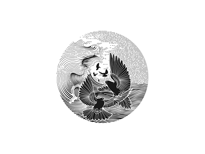 Pigeons design illustration