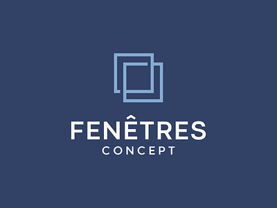 Fenetres Concept brand brand identity branding design elegant logo logo design logotype simple vector