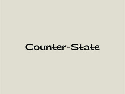 Counter–State Logotype brand and identity brand design brand designer brand identity brand identity design brand identity designer branding graphic design graphic design logo logo logo design branding logo designer logodesign logotype