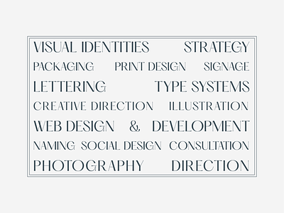 Laikin Studio Services Menu brand and identity brand design brand identity branding color colour palette design graphic design services menu type typography vintage visual identity