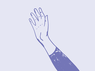 Waving Hand Illustration design graphic design hand hello illustration illustration design procreate violet wave waving