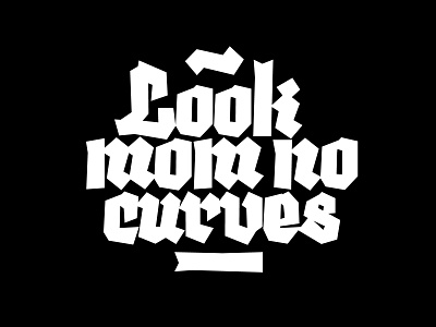 Look mom no curves illustration lettering letters type typography