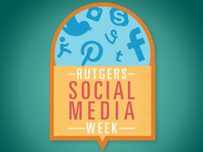 Rutgers Social Media Week brand design logo media social university