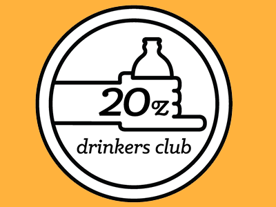 20% drinkers club logo drink illustrator logo logotype
