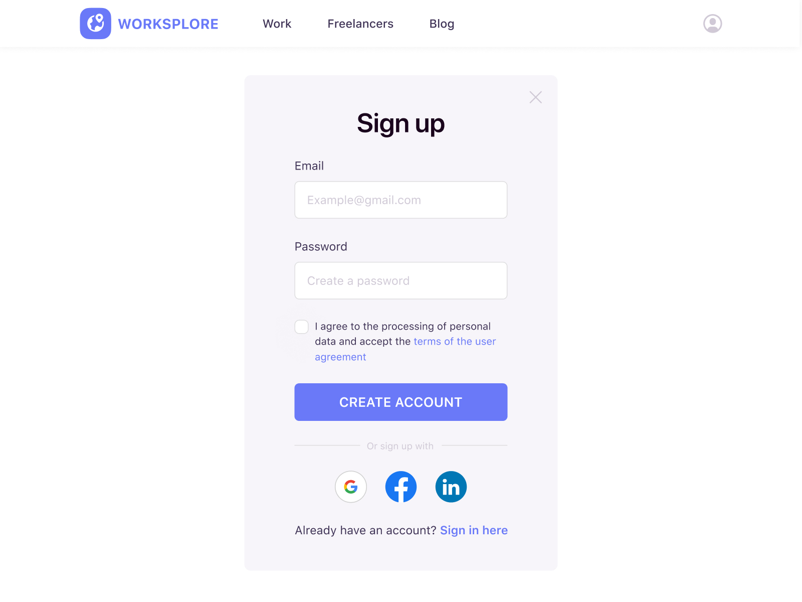 Sign up by Vika Bugaenko on Dribbble