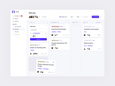 Kanban board task management app app board kanban tasks ui web