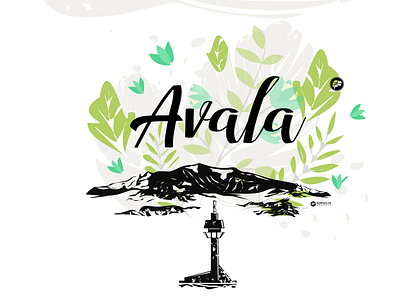 Avala Mountain Belgrade branding design illustrations flat illustration vector illustrations