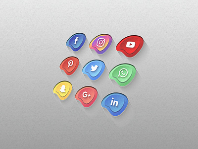 Social media icons adobeillustator animation app branding design flat graphic design icon illustration illustrator logo logo design minimal type typography ui ux vector web website