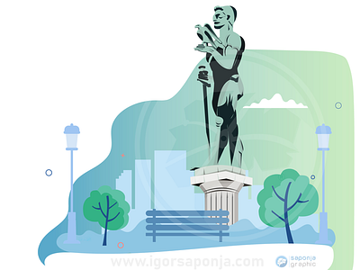 Victor Monument, Begrade branding city illustration design graphic design illustration vector graphic