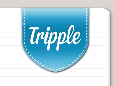 Logo Tripple Fb diary logo note tag travel trip