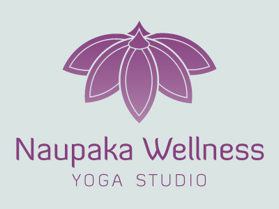 Naupaka Wellness Yoga Studio branding floral flower hawaii hawaiian line art line drawing logo lotus purple wellness yoga