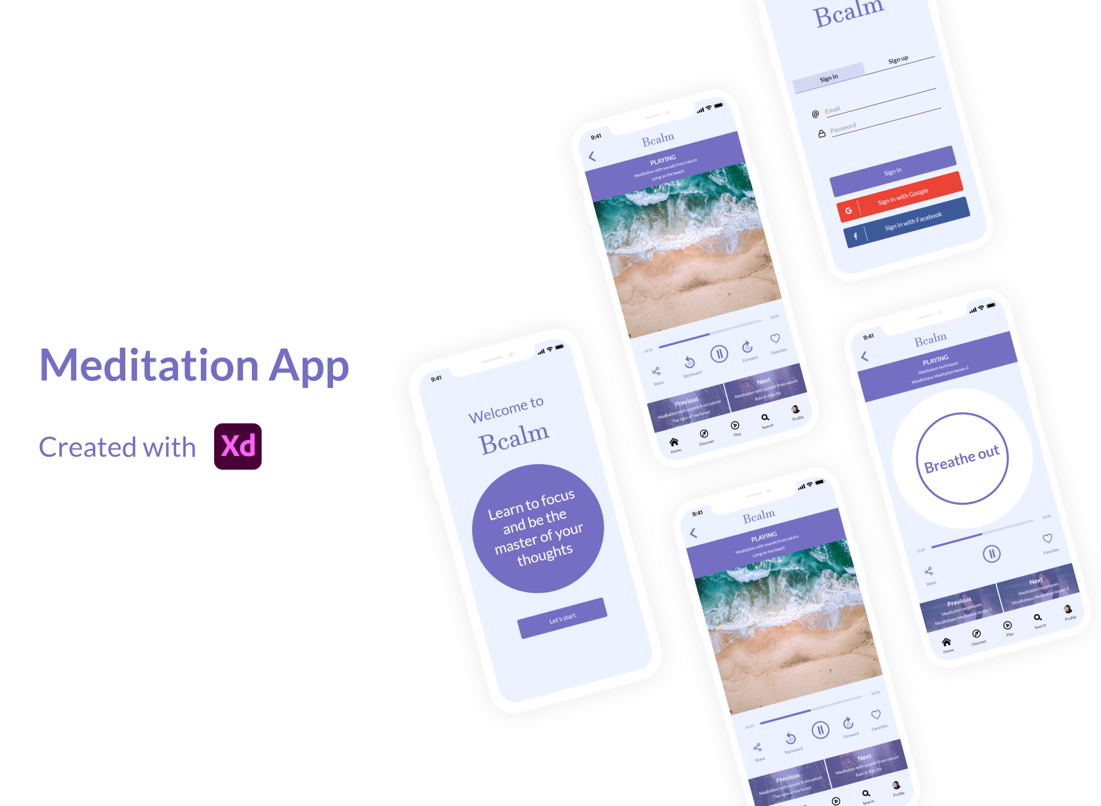 Meditation App Design with Adobe Xd by Ovidijus Černiauskas on Dribbble