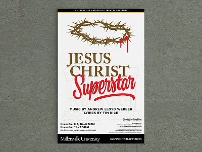 Jesus Christ Superstar poster print theatre university