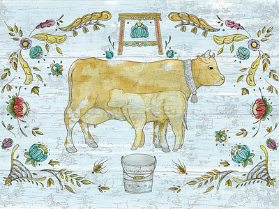 Cow cook book cow illustration illustration book kurbits natur watercolor