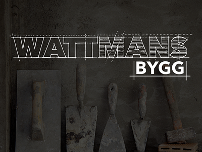 Wattmans Bygg design handlettering lettering logga logo logotype vector