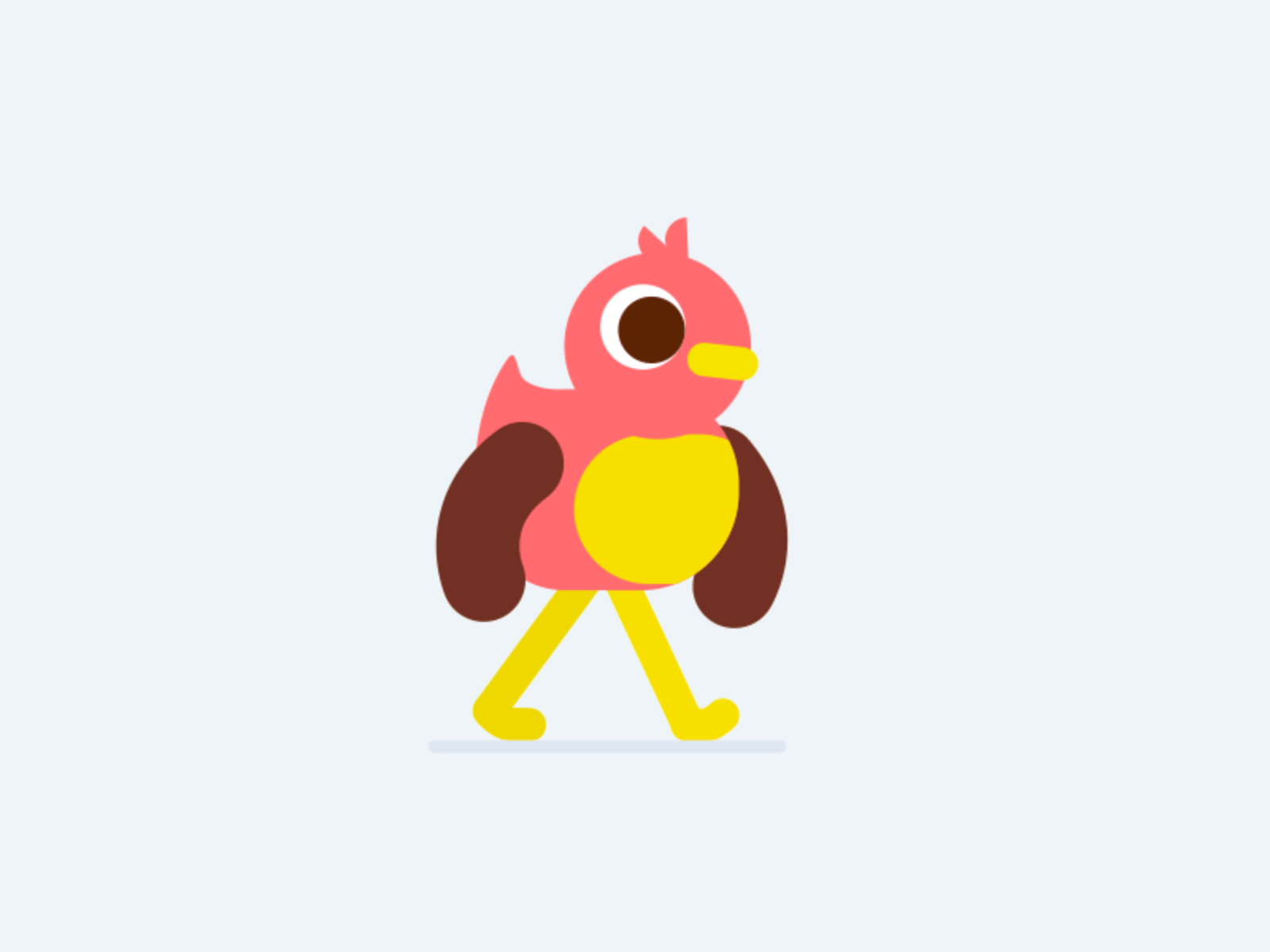 Duck walk cycle animation after effects - 2d animation 2d 2d animation adobe after effects animate animation cute design dribbble graphic design illustration minimal mograph workflow mographworkflow motion design motion graphics path shapes vector walk cycle