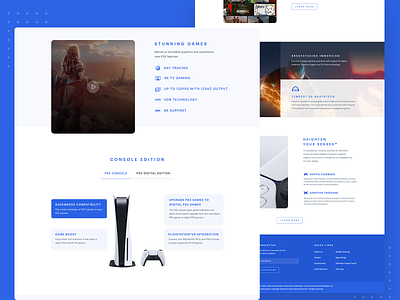 PlayStation 5 web design - Website ui ux design - Landing page clean landing page layout minimal modern playstation product product design responsive ui ui design user experience user interface ux ux design visual design web web design website website design