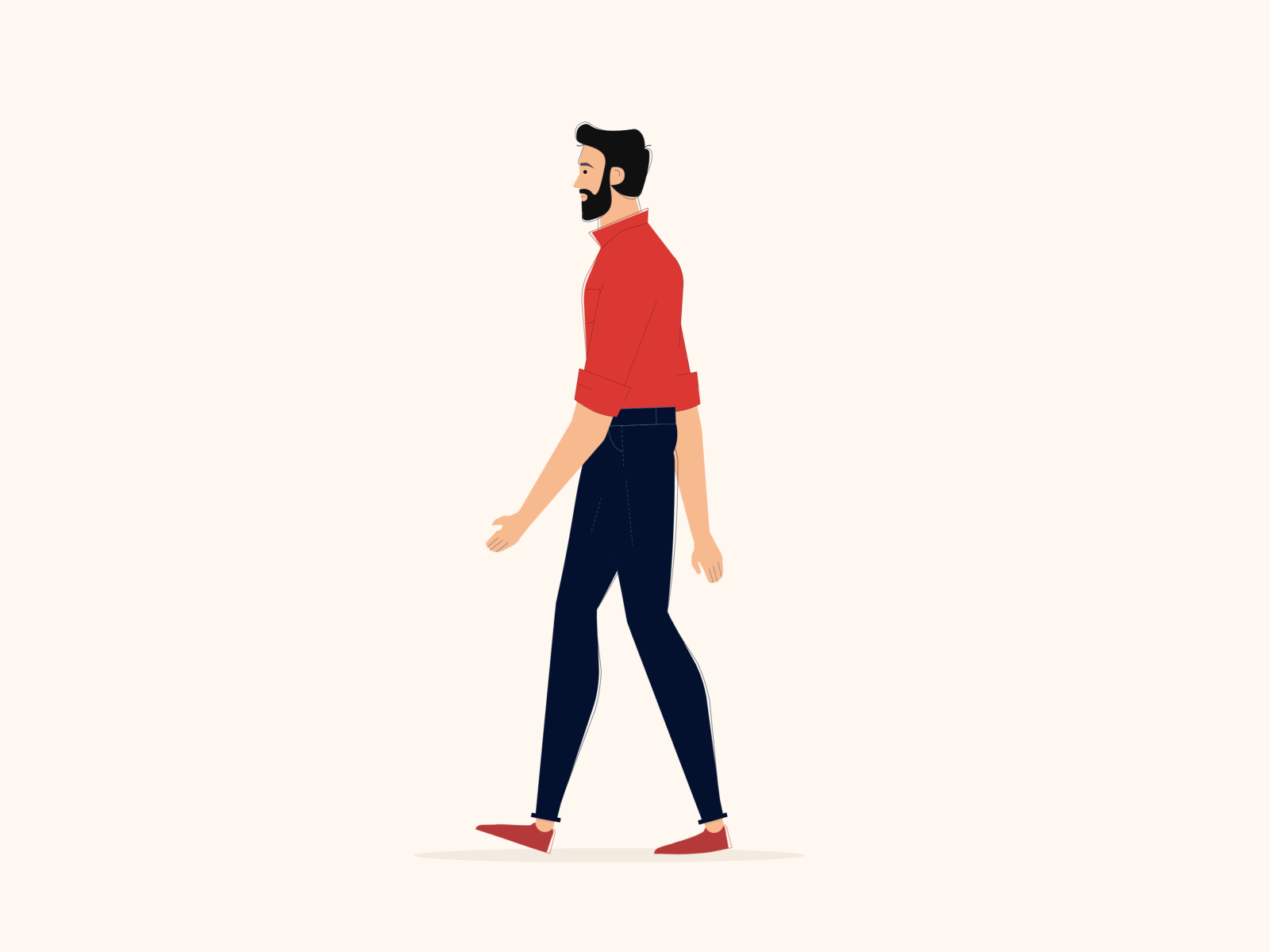 Walk cycle animation - Character animation After Effects - Gif by Mograph  Workflow on Dribbble