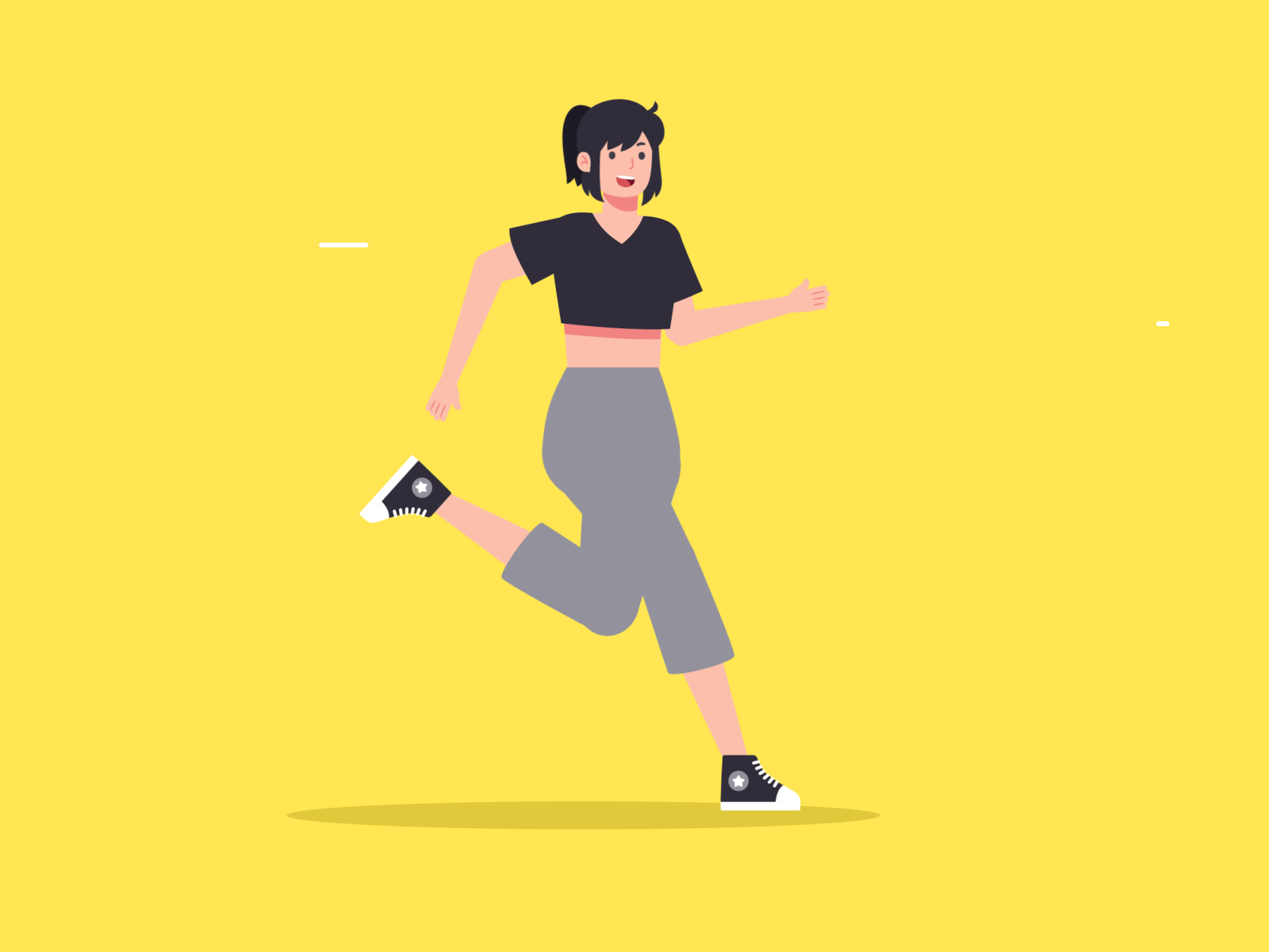 Run cycle animation V2 - Character animation After Effects after effects animation character character animation dribbble female run cycle gif gif animation girl run cycle illustration mograph workflow mographworkflow motion motion design motion graphics run run cycle run cycle gif walk walk cycle