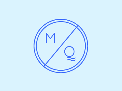 MQ branding globe identity logo minimal nautical ocean seal stamp vector