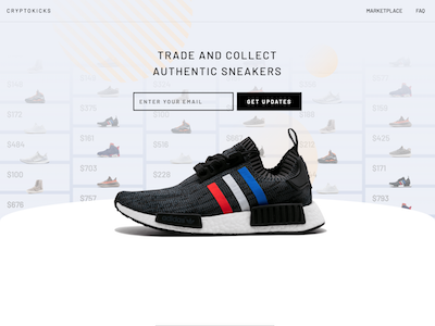 CryptoKicks - a blockchain sneaker trading platform adidas blockchain flat marketplace sneaker
