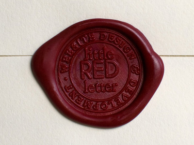Little Red Letter Wax Seal branding littleredletter red wax seal
