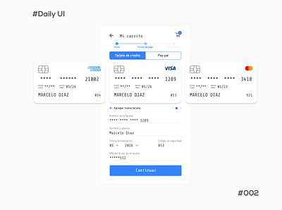 Credit Card Checkout app dailyui design ui ux