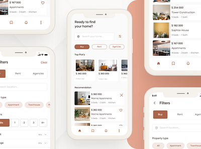 Collected house announcements | Roof app. app ui ux