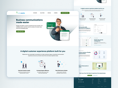 Chaturworks - Landing Page design interface landing page typography ui ux