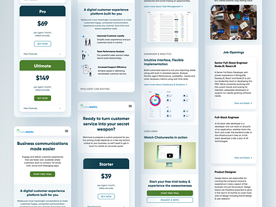 Chaturworks - Mobile Landing Page branding crm dashboard design interface landing page mobile ui ux