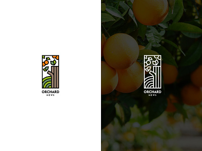 Orchard Mews branding illustration line logo logo mews minimal moye moyedesign orange orange logo orchard outlined vector