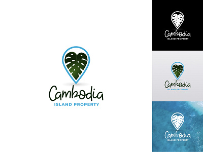 Cambodia Island Property beach branding cambodia illustration island leaf leaves logo minimal moye moyedesign property sea ui