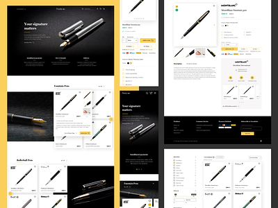 PenStore Website elegant luxury minimal moye moyedesign ui ux webdesign website