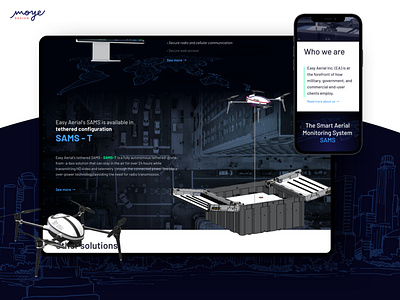 EasyAerial drone military monitoring moye moyedesign responsive ui design web design website