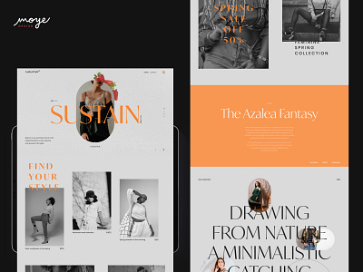Azalea branding design minimal moye moyedesign orange typogaphy ui ui design web website