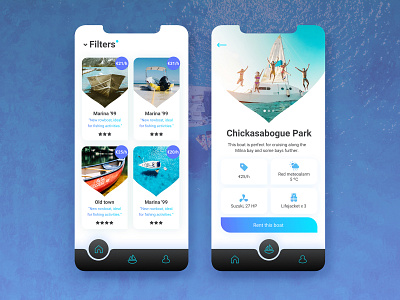 BoatBook app app design application blue boat boats branding finland ios minimal moye simple design teal ui ux