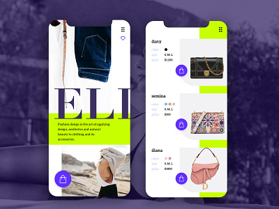 ElleApp app app design application branding elle green app minimal typogaphy ui ux vibrant vibrant colors white