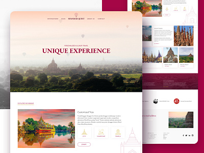 Myanmar moye moye design myanmar travel agency ui design web design website