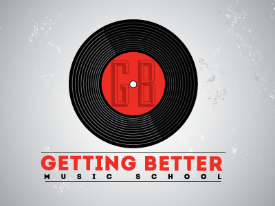 Getting Better Music School branding custom logo music